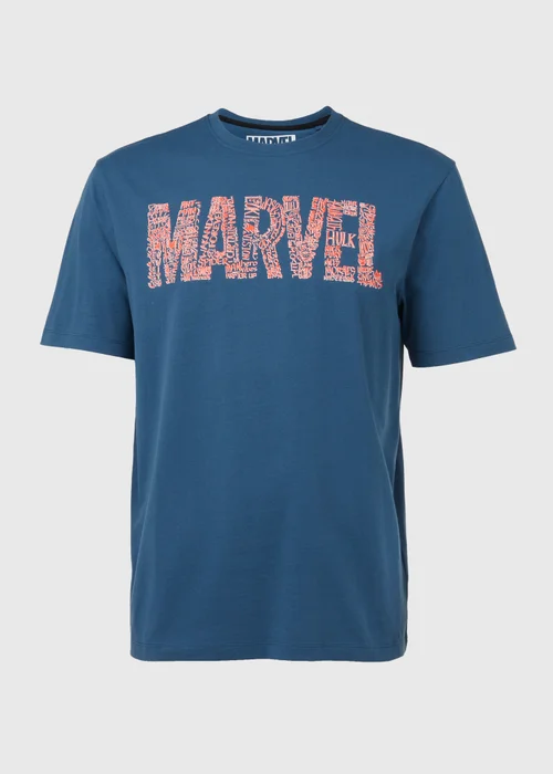 Marvel Blue Logo T-Shirt - S Image 5