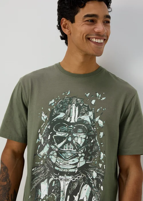 Green Stars Wars Fragment T-Shirt - Small Image 3