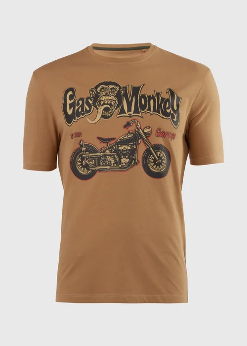 Mustard Gas Monkey Motor T-Shirt - Small Image 5