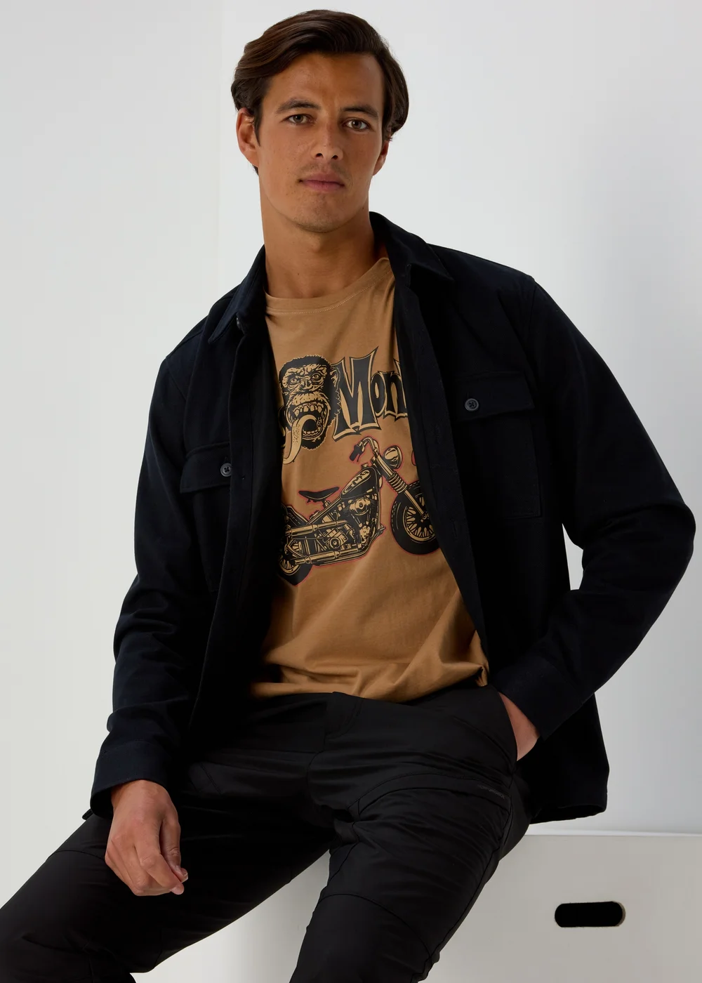 Mustard Gas Monkey Motor T-Shirt - Small Image 4