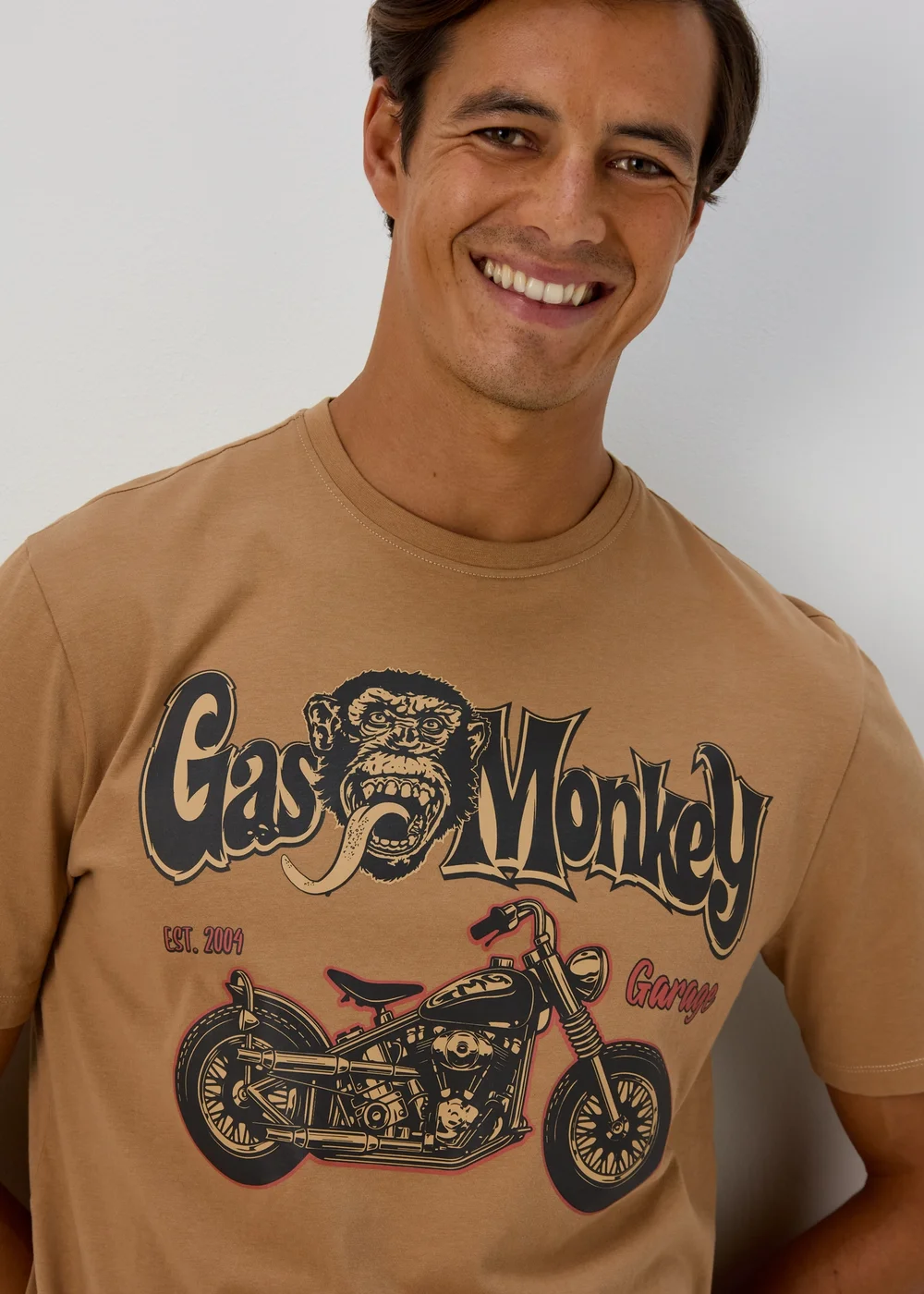 Mustard Gas Monkey Motor T-Shirt - Small Image 3