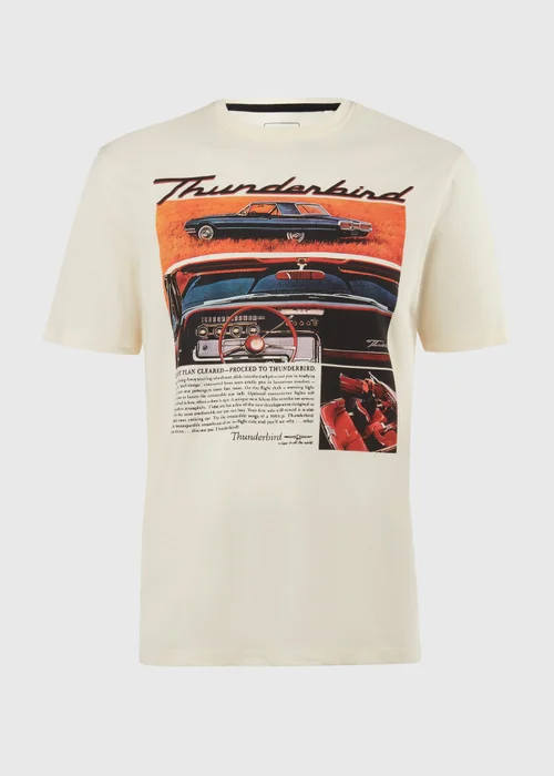 Ecru Thunderbirds Cotton T-Shirt - Small Image 5