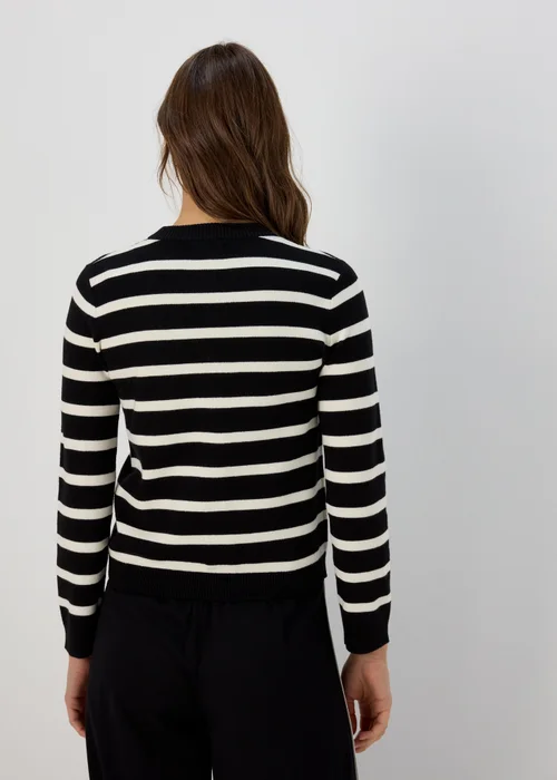 Et Vous Black Stripe Knit Cardigan - 8 Image 2