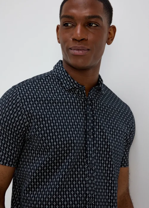 Navy Dot Design Jersey Shirt - S Image 3