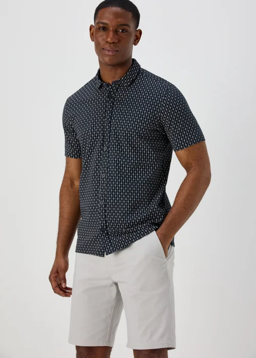 Navy Dot Design Jersey Shirt - S Image 4
