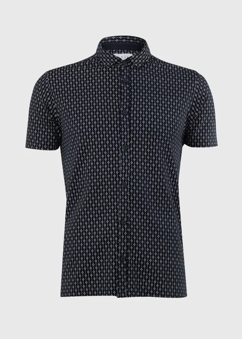 Navy Dot Design Jersey Shirt - S Image 5