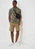 Khaki Leaf Print Jersey Shirt - Small Image 4