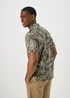 Khaki Leaf Print Jersey Shirt - Small Image 2
