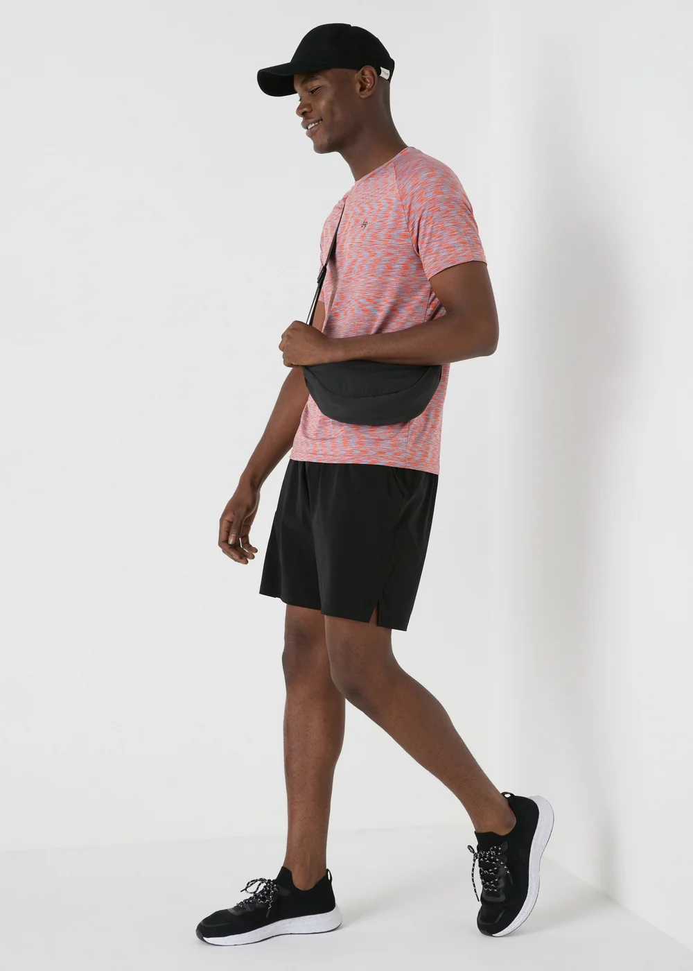 Souluxe Orange Space Dye T-Shirt - Small Image 1