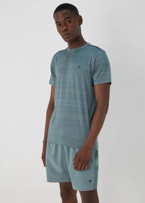 Souluxe Sage Space Dye Woven T-Shirt - S Image 3