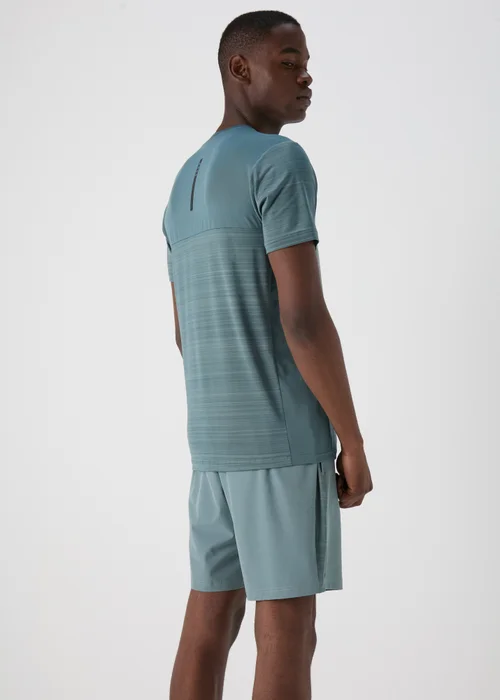 Souluxe Sage Space Dye Woven T-Shirt - S Image 2