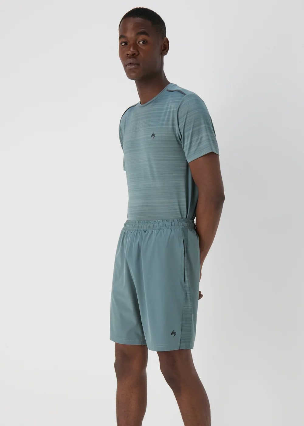 Souluxe Sage Space Dye Cut & Sew Shorts - S Image 1