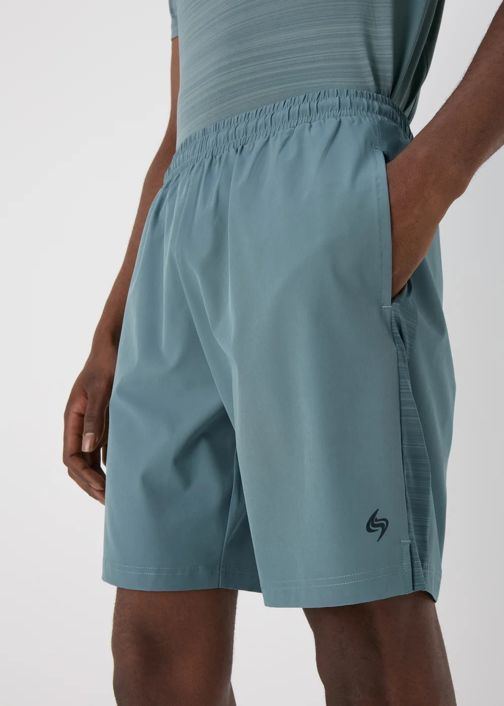 Souluxe Sage Space Dye Cut & Sew Shorts - S Image 3