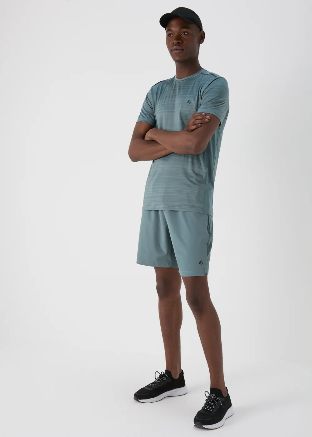 Souluxe Sage Space Dye Cut & Sew Shorts - S Image 4