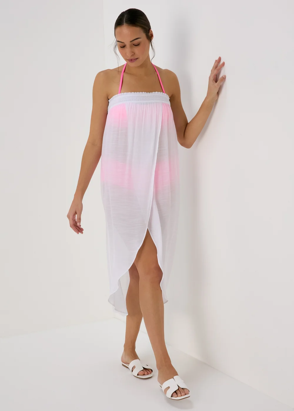 White Bandeau Maxi Dress - XS Image 1