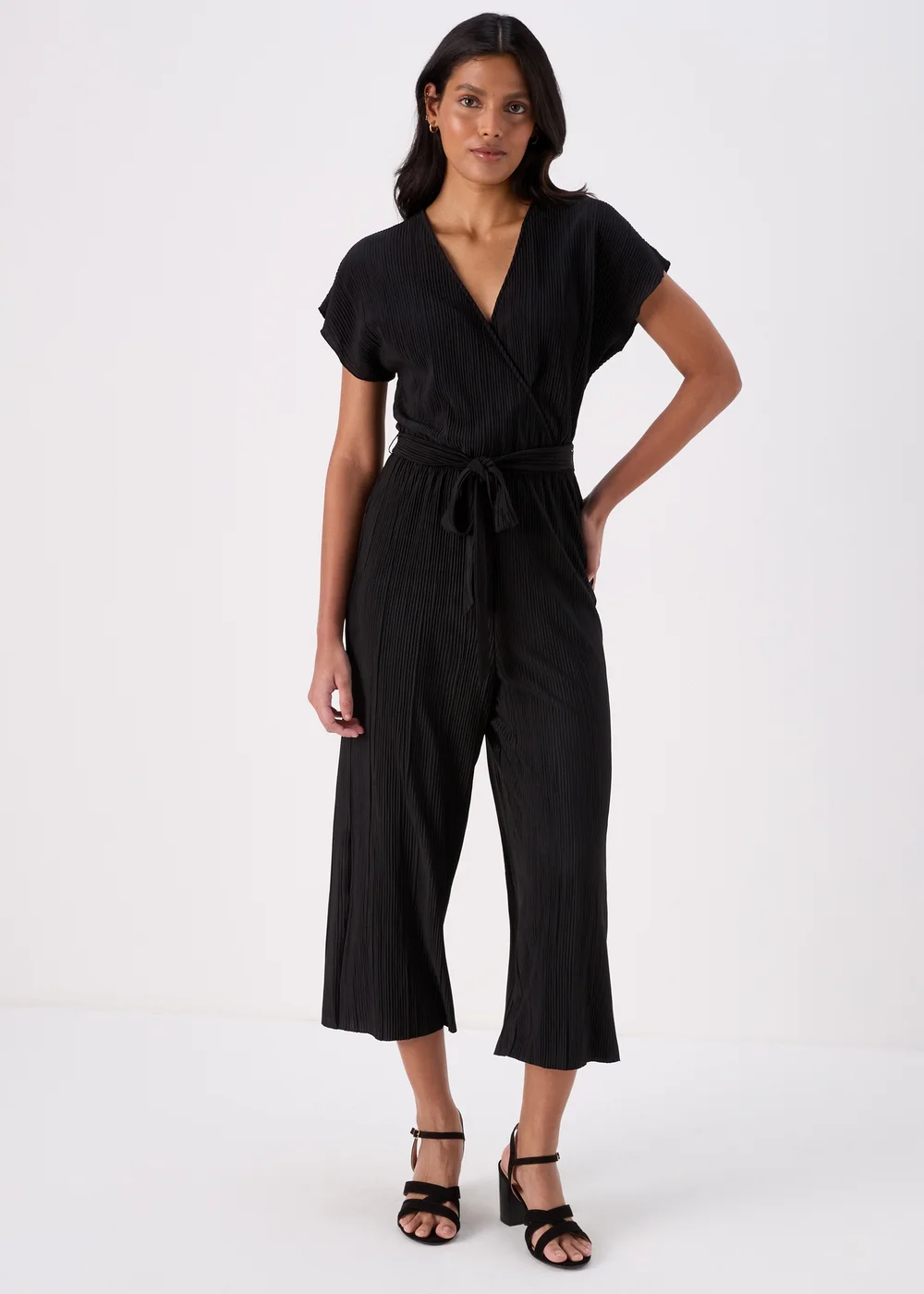 Black Plisse Jumpsuit - 8 Image 1