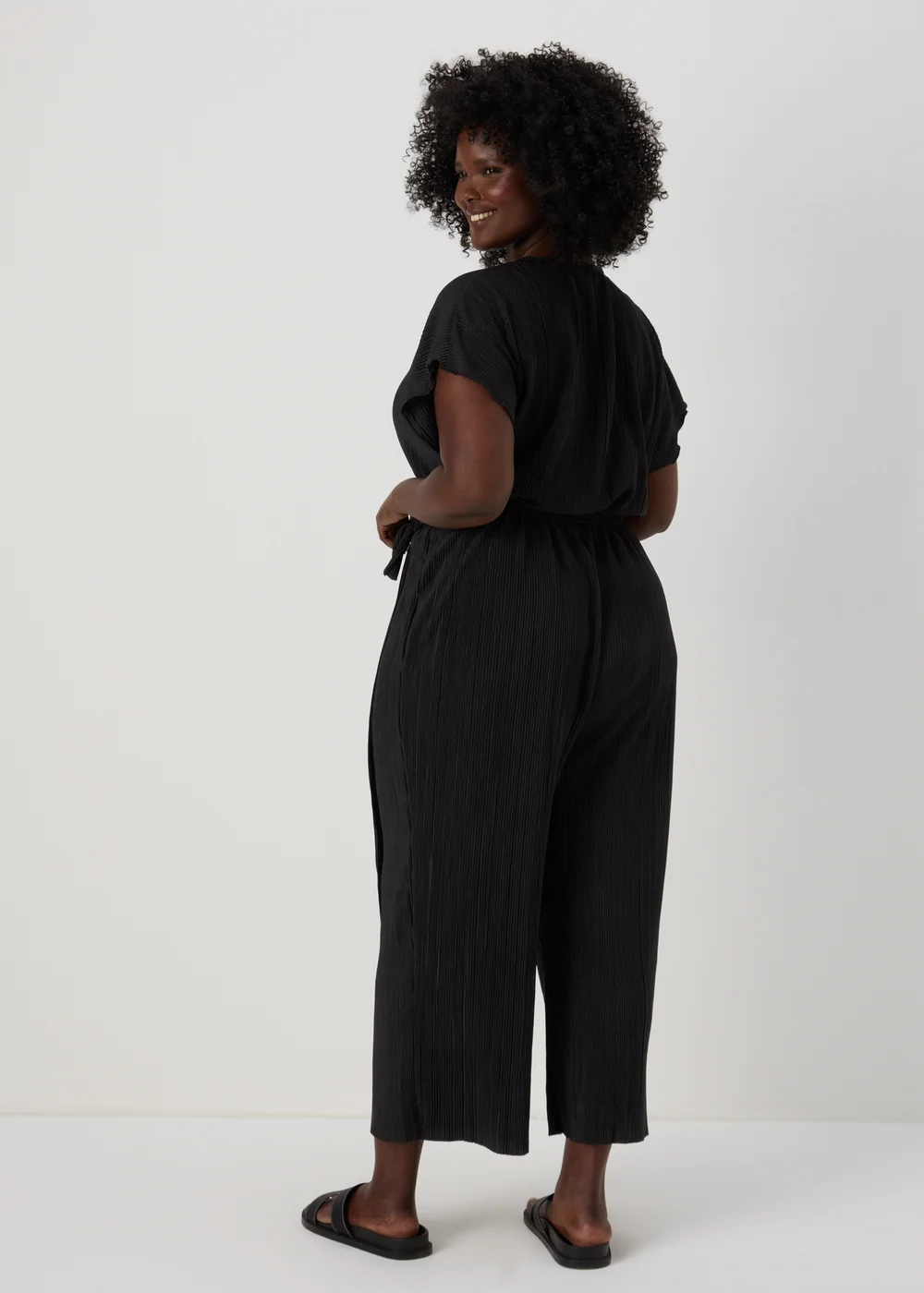 Black Plisse Jumpsuit - 8 Image 4
