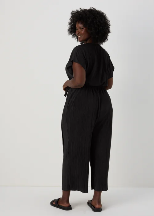 Black Plisse Jumpsuit - 8 Image 4