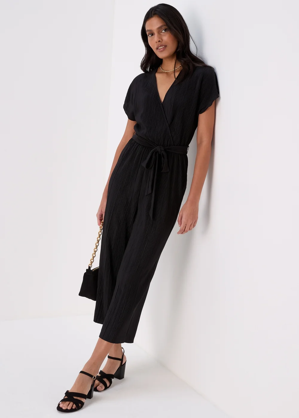 Black Plisse Jumpsuit - 8 Image 7