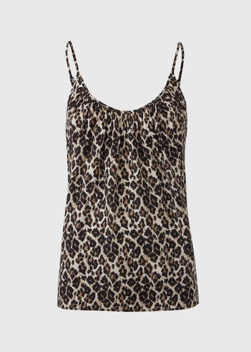 Brown Leopard Print Cami Top - 8 Image 5
