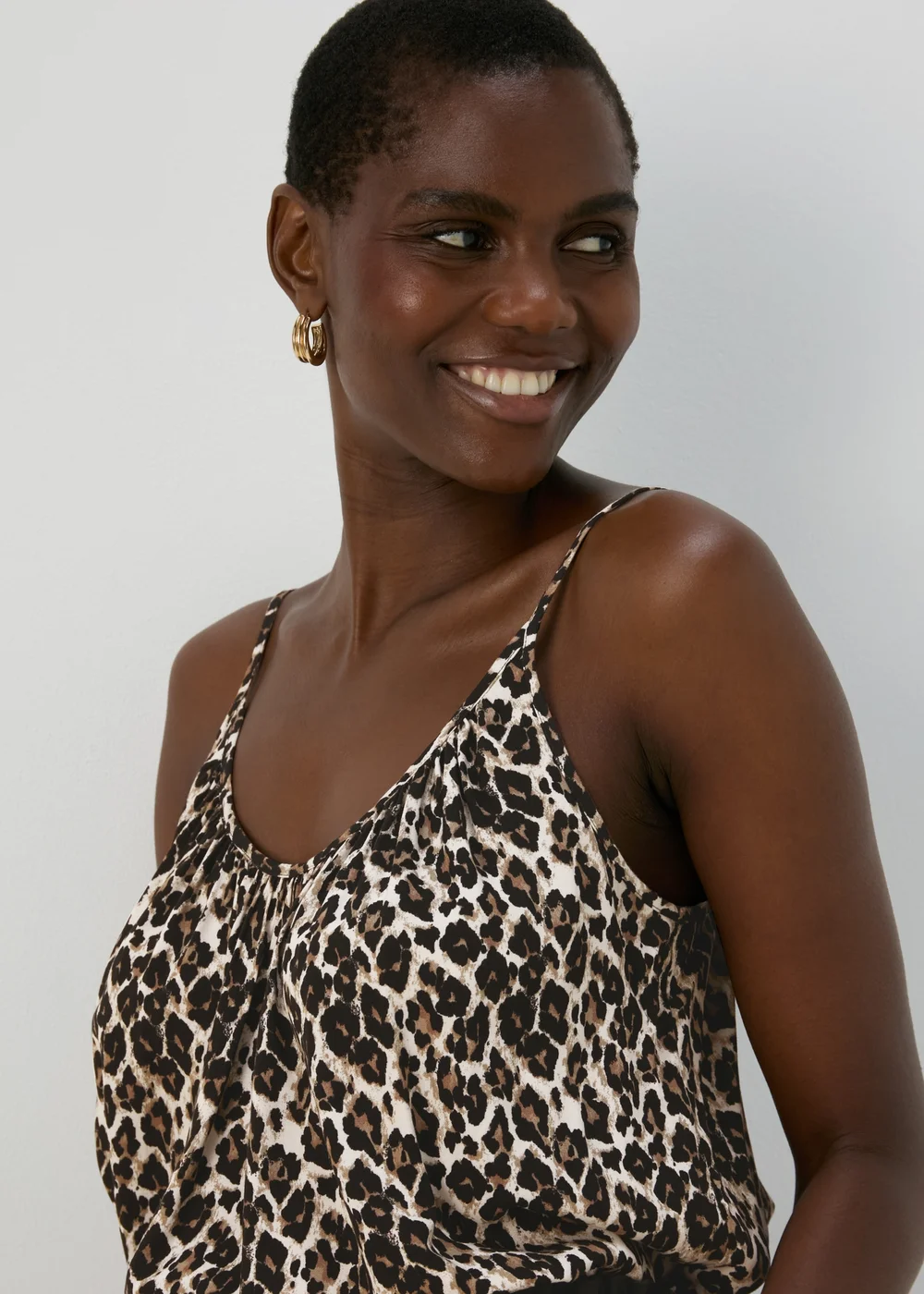 Brown Leopard Print Cami Top - 8 Image 3
