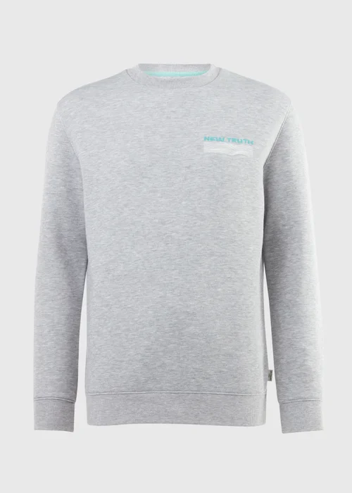 Light Grey Embroidered Sweatshirt - Small Image 5