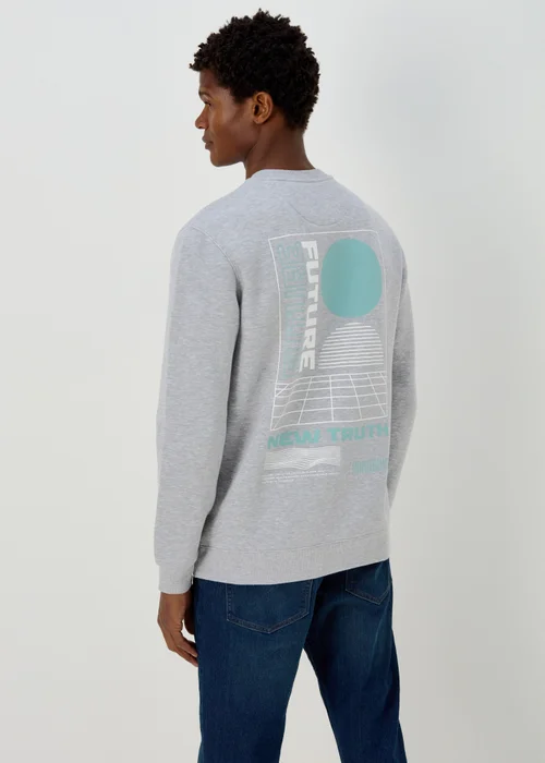 Light Grey Embroidered Sweatshirt - Small Image 2