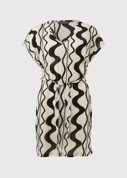 Black Swirl Print Jersey Kaftan - XS Image 4