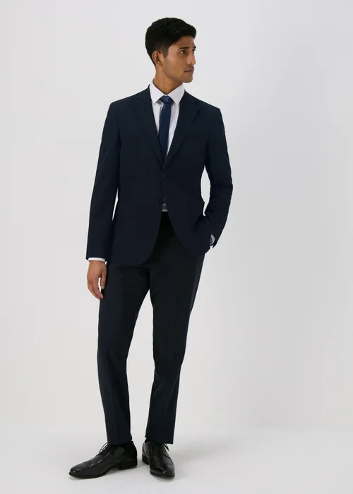 Taylor & Wright Navy Seersucker Blazer - Small Image 4