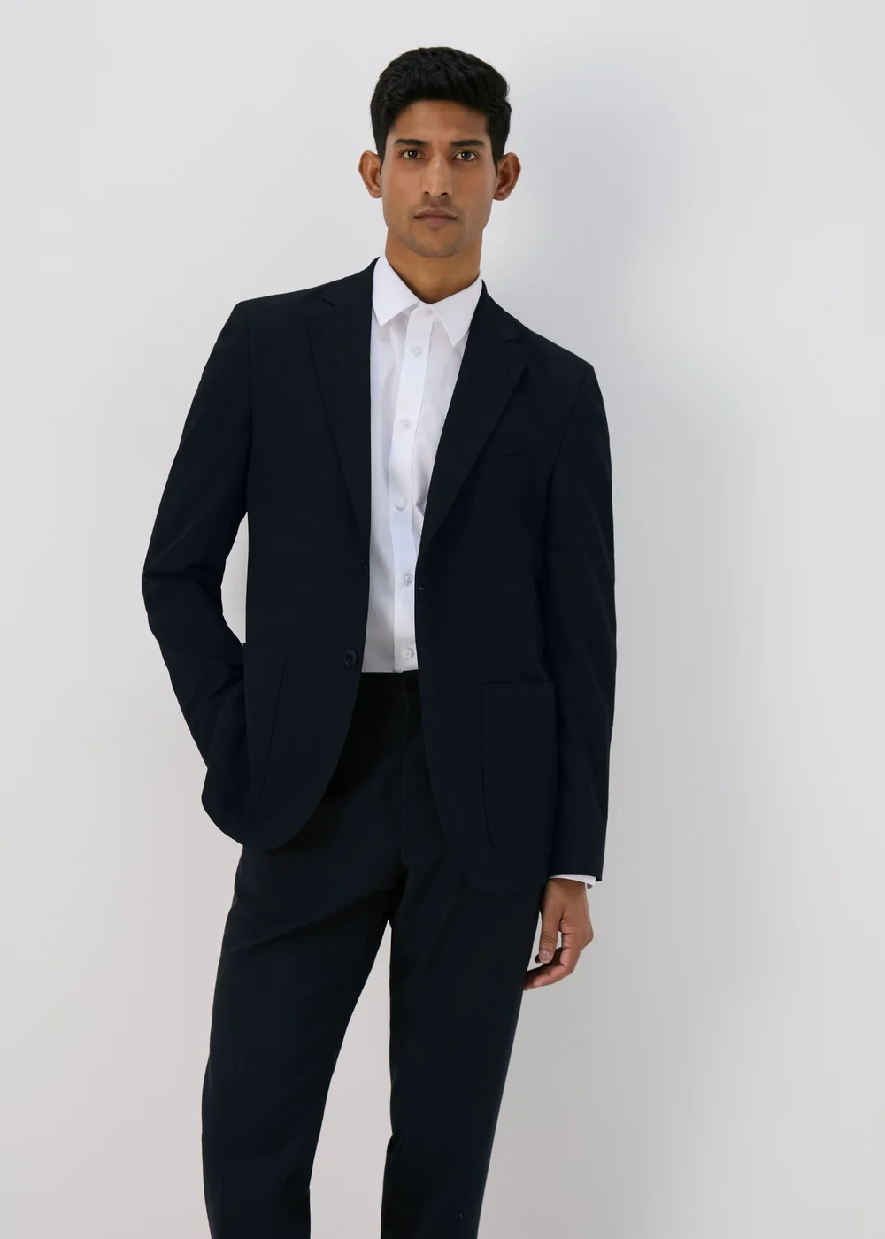 Taylor & Wright Navy Seersucker Blazer - Small Image 1