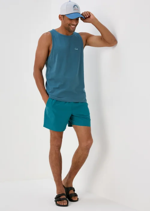 Blue Tapestry Jersey Ringer Vest - Small Image 4