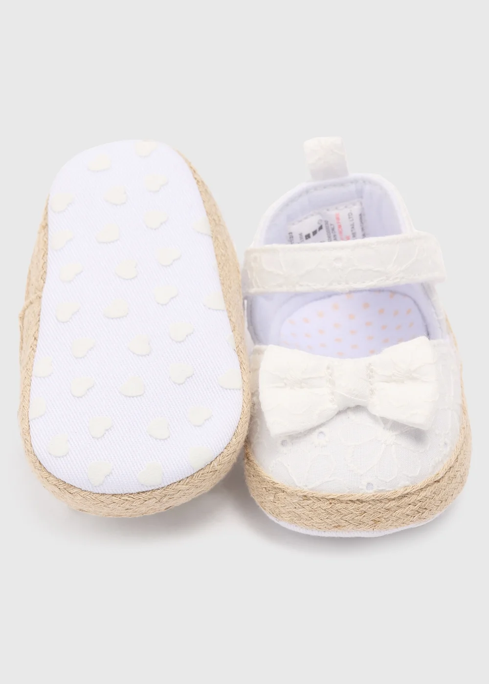 Baby White Broderie Sandals (Newborn-18mths) - Age 0 - 3 Months Image 2