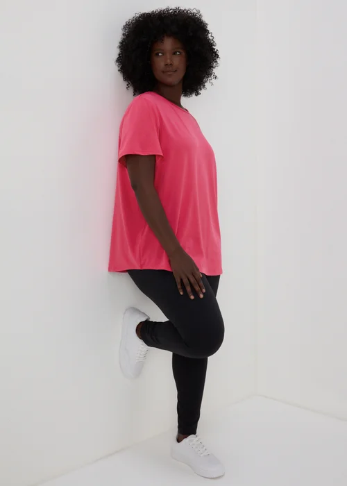 Souluxe Pink Longline Sports T-Shirt - Small Image 8