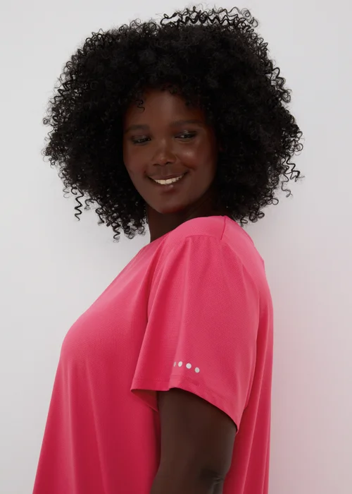 Souluxe Pink Longline Sports T-Shirt - Small Image 6