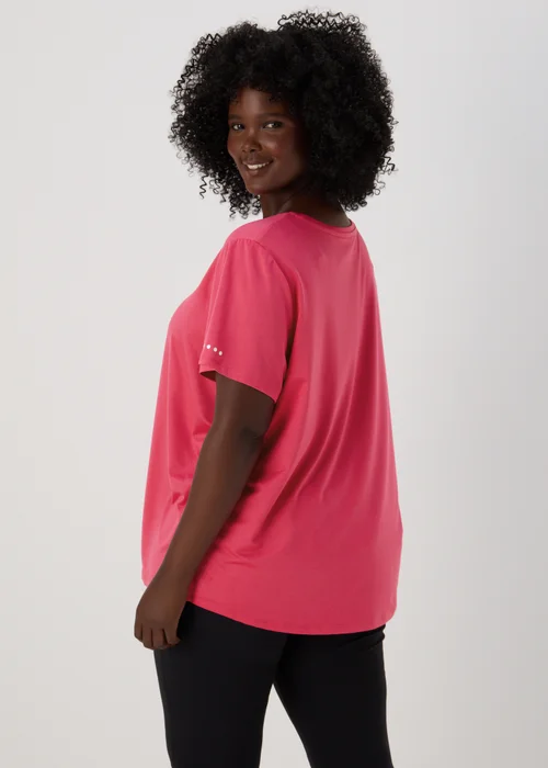 Souluxe Pink Longline Sports T-Shirt - Small Image 4