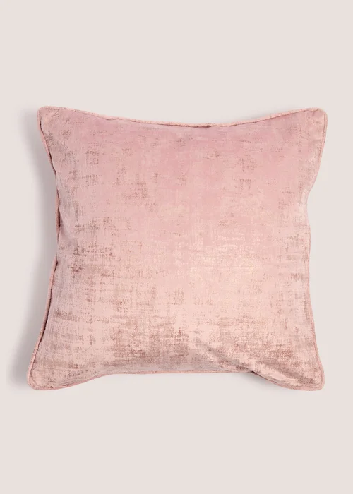 Pink Velvet Foil Cushion Image 1