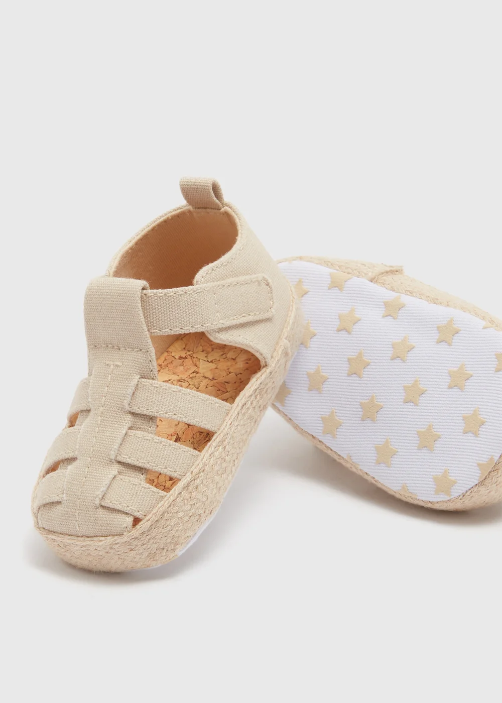 Baby Cream Caged Espadrille Sandals (Newborn-18mths) - Age 0 - 3 Months Image 2