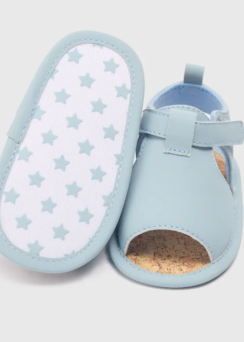 Baby Blue Spanish Sandals (Newborn-18mths) - Age 0 - 3 Months Image 2