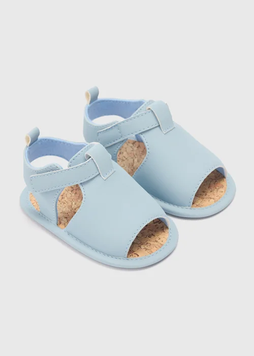 Baby Blue Spanish Sandals (Newborn-18mths) - Age 0 - 3 Months Image 1