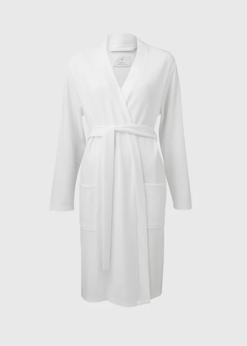 Cream Lightweight Dressing Gown - Small Image 4