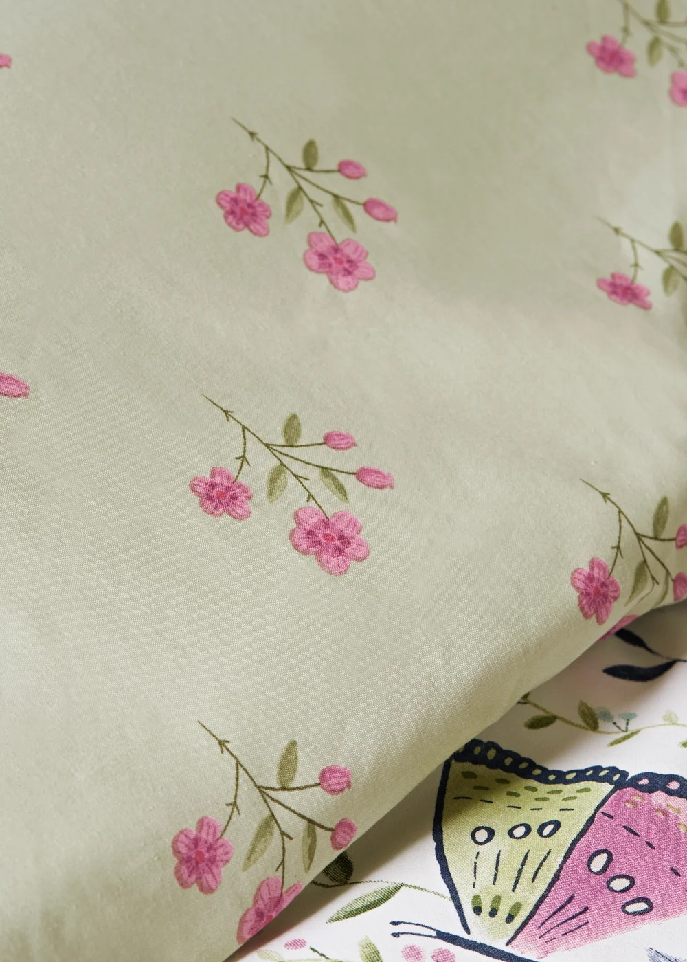 White Butterfly Design Duvet Set - Single Image 3