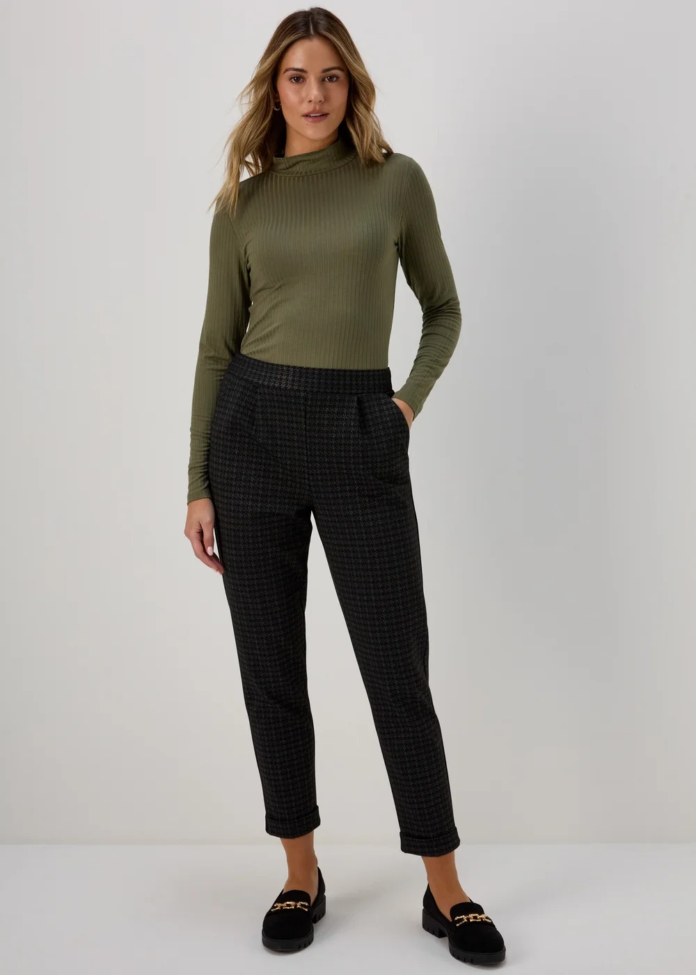 Black Textured Trousers - 8 Image 1