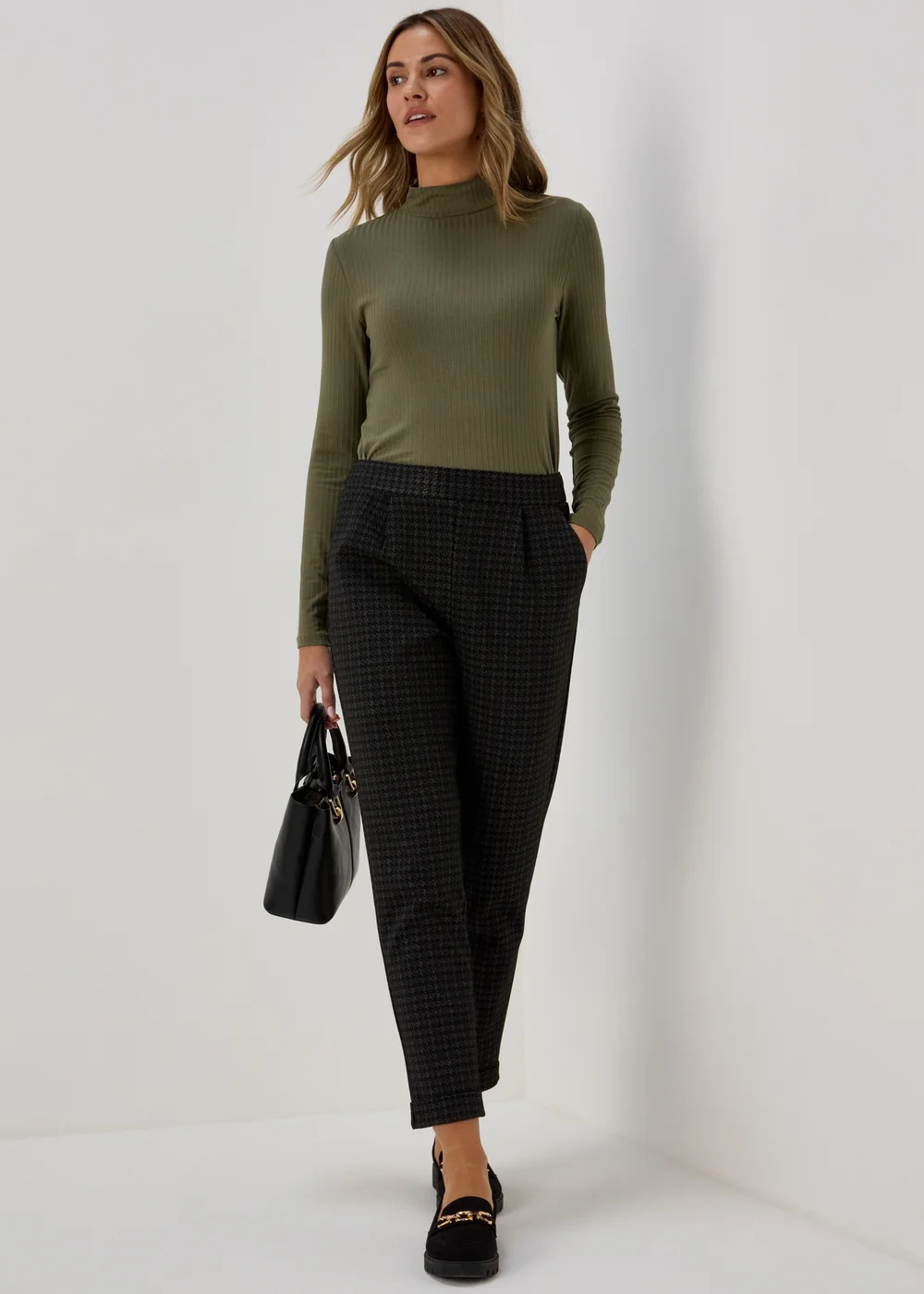 Black Textured Trousers - 8 Image 4