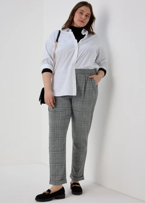 Grey Check Trousers - Size 8 Image 6