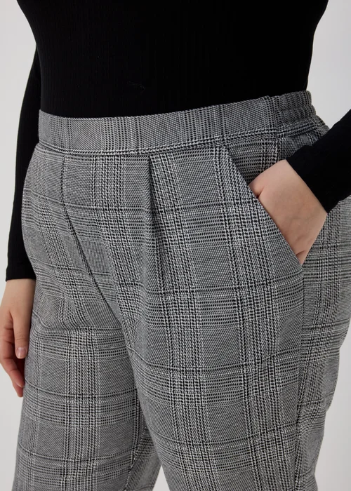 Grey Check Trousers - Size 8 Image 5