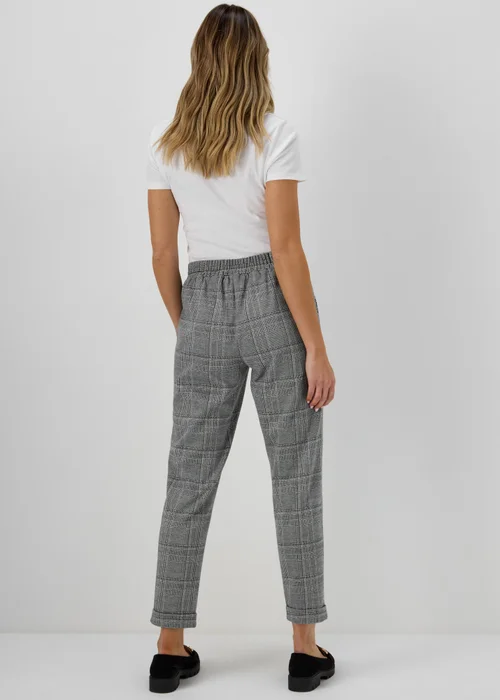 Grey Check Trousers - Size 8 Image 2
