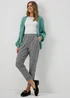 Grey Check Trousers - Size 8 Image 1