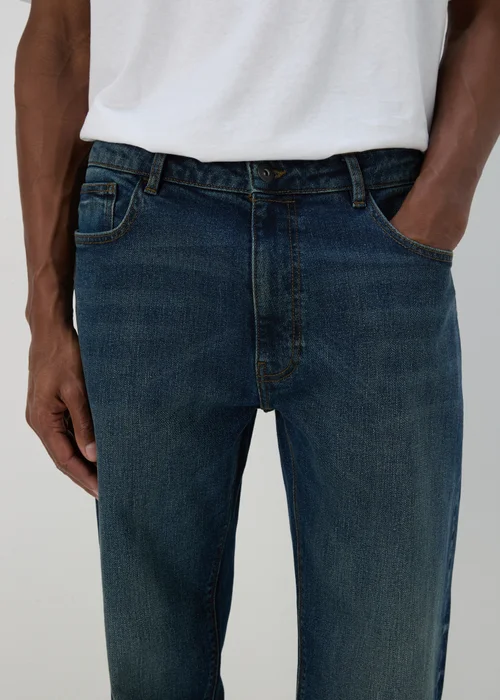 Dark Wash Relaxed Fit Denim Jeans - 32 R Image 3