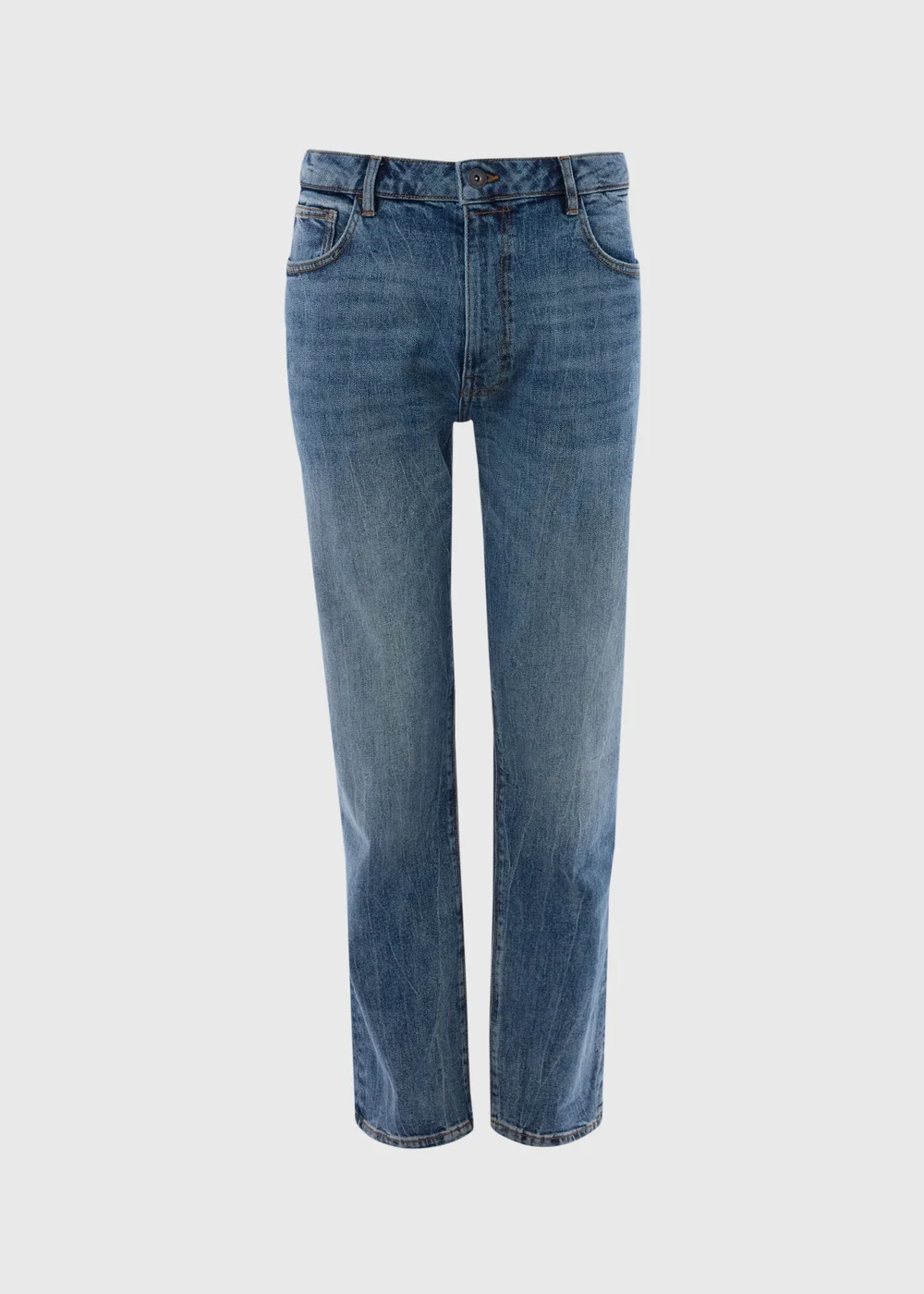 Mid Wash Relaxed Fit Denim Jeans - 32 R Image 5