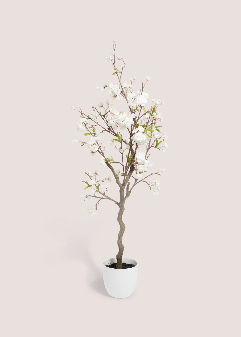 Faux Cherry Tree In White Pot (125cm) Image 1